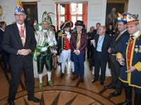 2018 - Empfang des Aachener Karnevalvereins beim Oberbürgermeister von Aachen, Marcel Philipp, im Aachener Rathaus  : Empfang, AKV, Aachener Karnevalsverein, Rathaus, Aachener Rathaus, Karneval, weißer Saal, weisser Saal, Oberbürgermeister, Oberbuergermeister, Philipp, Marcel, Aachener Karnevalsprinz, Mike I, Michael, Foellmer, Bundespolitiker, Gregor, Florian, Gysi, Philipp, Franz, Freiherr, von und zu Guttenberg, Hofmarschall, Thomas, Jägerberg, Jaegerberg