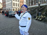 2018 - Empfang des Aachener Karnevalvereins beim Oberbürgermeister von Aachen, Marcel Philipp, im Aachener Rathaus  : Empfang, AKV, Aachener Karnevalsverein, Rathaus, Aachener Rathaus, Karneval, Kapellmeister, Öcher Storm, Oecher Storm, Uniform, weiß, weiss, MArktplatz, dirigieren