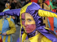 Faschingsveranstaltung "Fetzenzug 2017" in Ebensee am Traunsee, in Oberösterreich : Fasching, Faschingsveranstaltung, Karnevalsveranstaltung, Fetzenzug, Ebensee, Brauchtum, Masken, Tradition, Traunsee, Salzkammergut, Larven, Faschingslarven, humorvoll, urtümlich, urtuemlich, historisch, Narrenkappen, Kinder, Kinderzug, Kindergruppe, Närrin, Naerrin, Vordergrund, Eulenspiegel